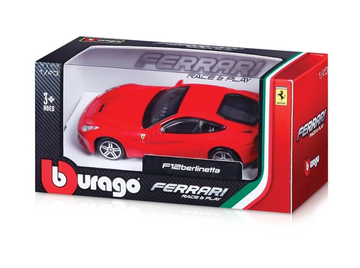 Ferrary R&P 1:43 Voorgemonteerd Supersportwagen miniatuur van Bburago in Rood – productfoto