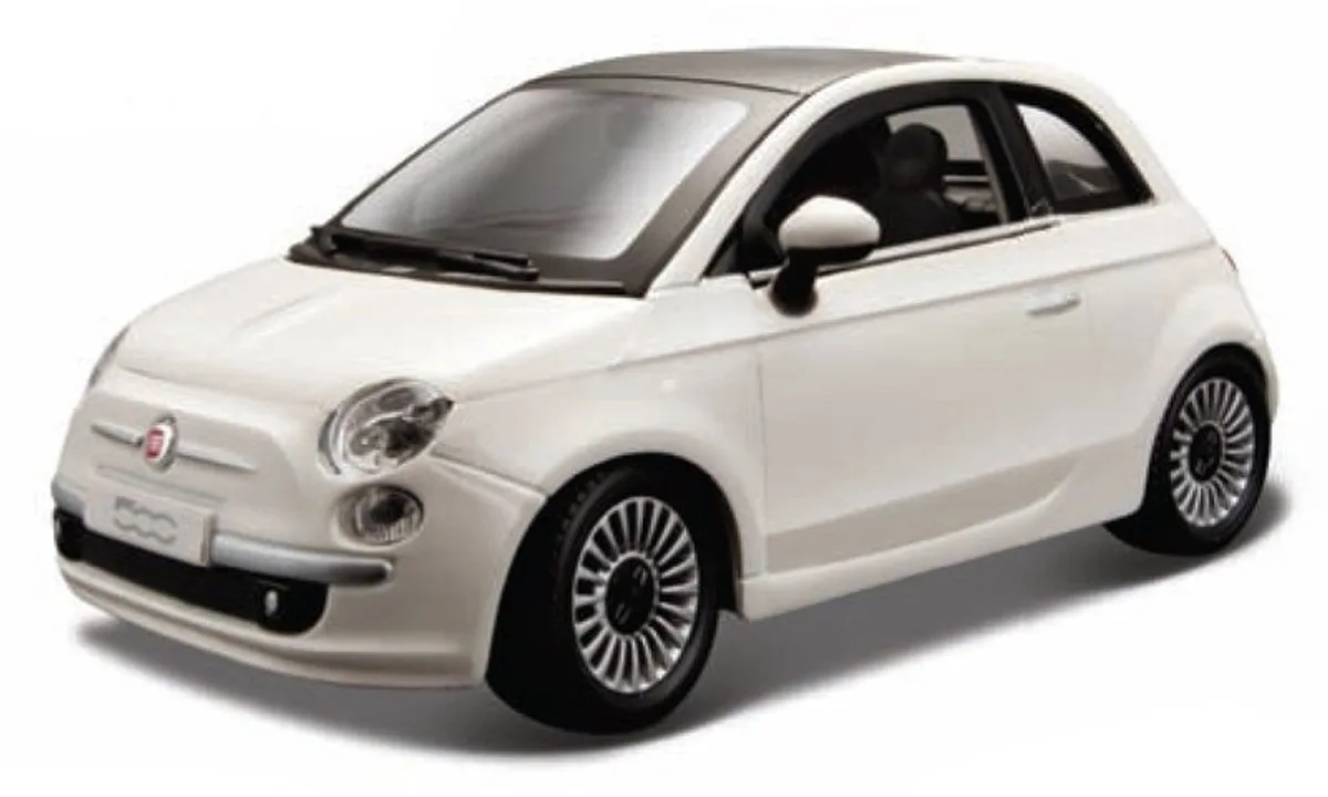 Fiat 500 2007 1:24 - modelauto - schaalmodel by Bburago in White – product photo
