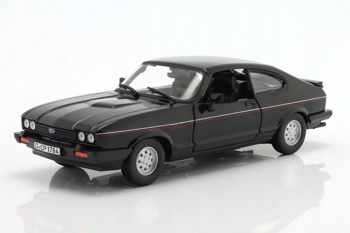 Ford Capri 1982 Modelauto 1:24 Metaal van Bburago in Zwart – productfoto