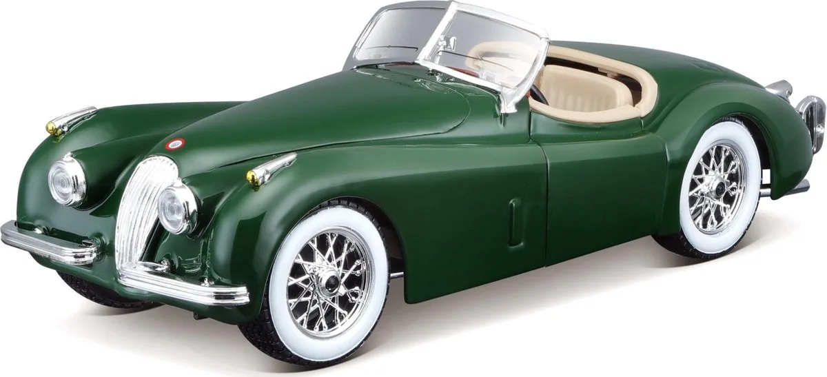 JAGUAR XK 120 CABRIO 1948 1:24 modelauto schaalmodel de Bburago en Vert – photo du produit