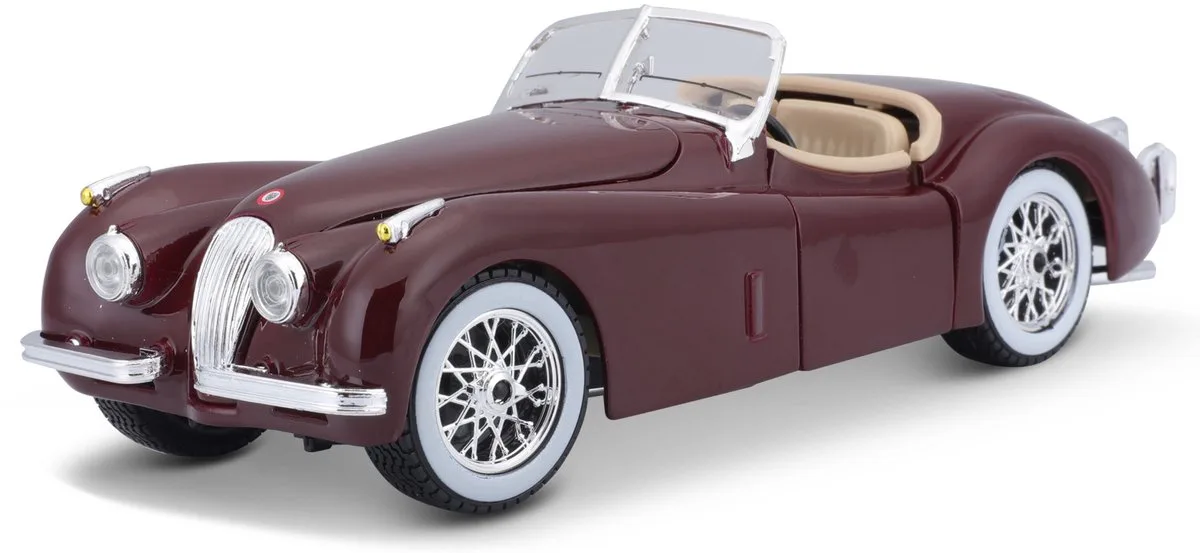 Jaguar Xk 120 - Modelauto - Schaal 1:24 de Bburago en Donker rood – photo du produit