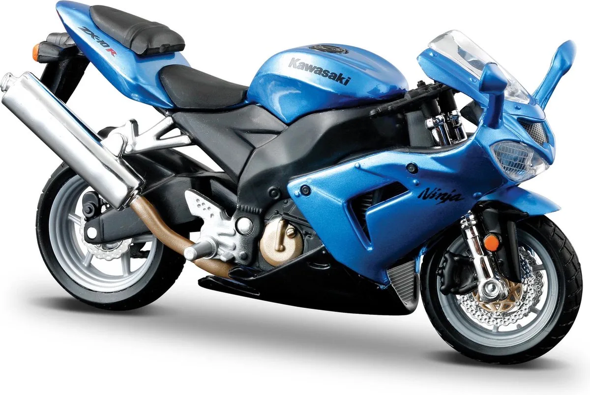 Kawasaki Ninja Zx-10R - Modelauto - Schaal 1:18 von Bburago in Blauw metalic – Produktfoto