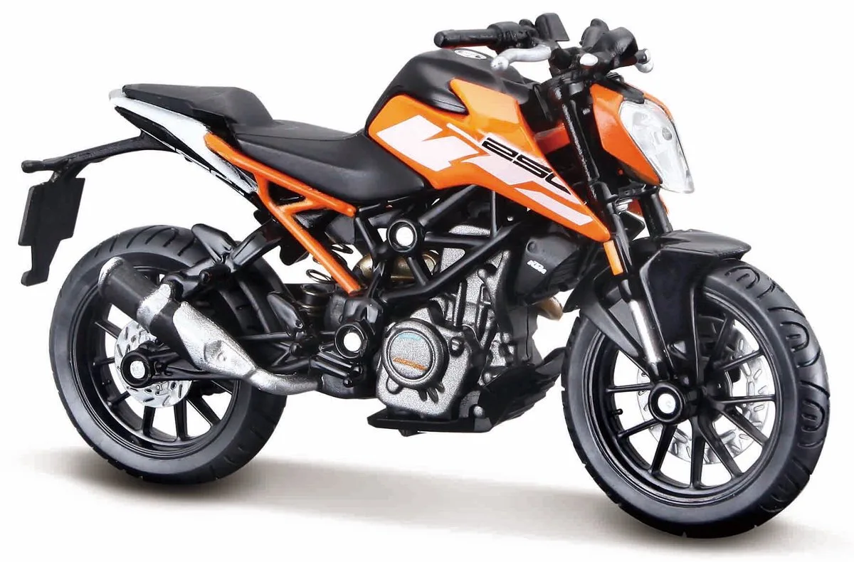 KTM 250 Duke - Modelauto - Schaal 1:18 från Bburago i Orange, Svart, Vit – produktbild