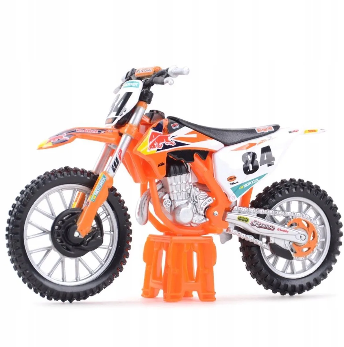 KTM 450 SX-F #84 Jeffrey Herlings Schaalmodel 1:18 från Bburago i Orange – produktbild