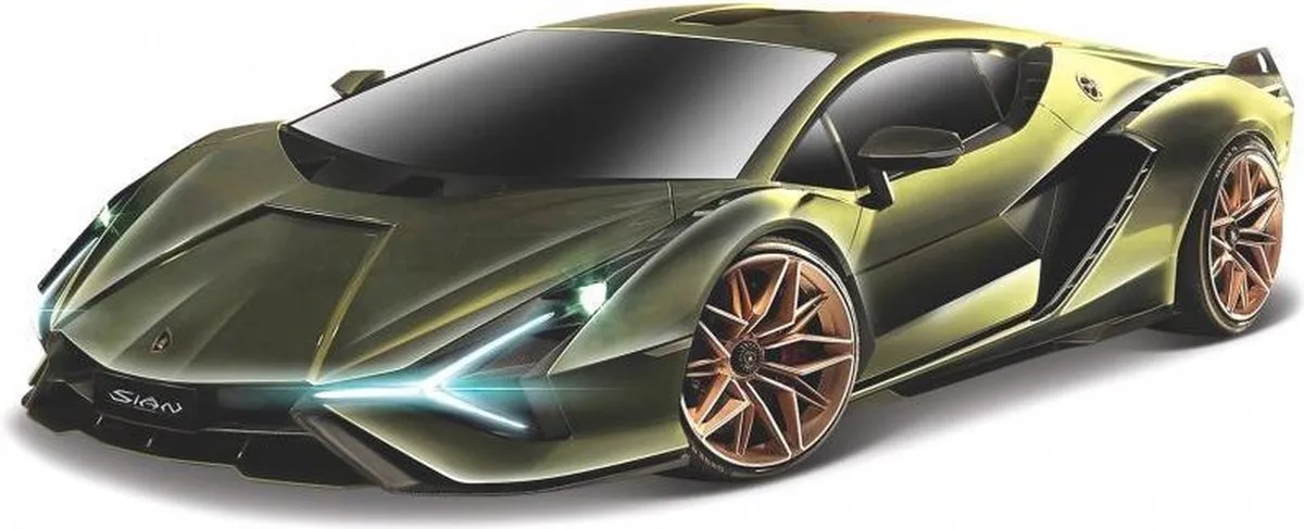 Lamborghini Sian FKP 37 2019 1:18 metallic/goud modelauto schaalmodel van Bburago in Groen – productfoto