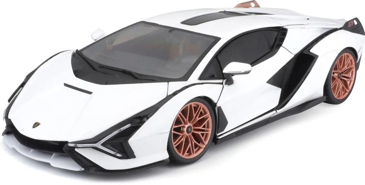 Lamborghini Sian - Modelauto - Schaal 1:18 van Bburago in Wit, Zwart – productfoto