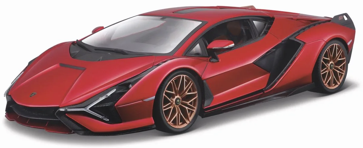 Lamborghini Sian - Modelauto - Schaal 1:24 van Bburago in Rood metalic – productfoto