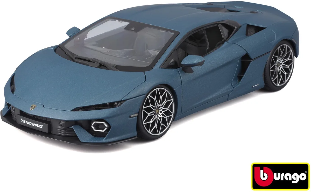 Lamborghini Temerario - Modelauto - Schaal 1:18 by Bburago in Mat blauw – product photo