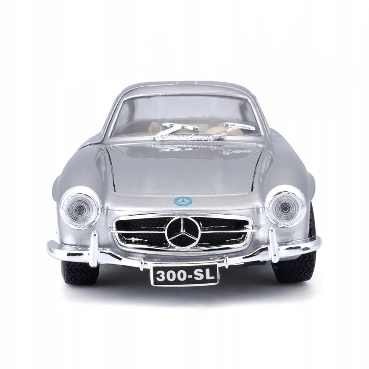 Mercedes-Benz 300 SL 1:24 modelauto - gemaakt van metaal van Bburago in Zilver – productfoto
