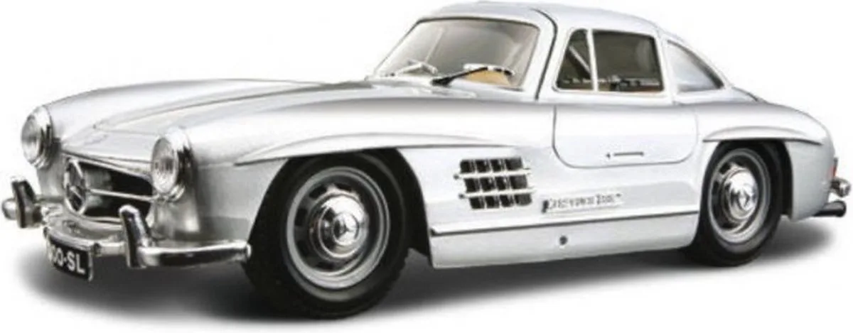 Mercedes Benz 300sl 1954 1:24 - modelauto - schaalmodel de Bburago en Zilvergrijs – photo du produit