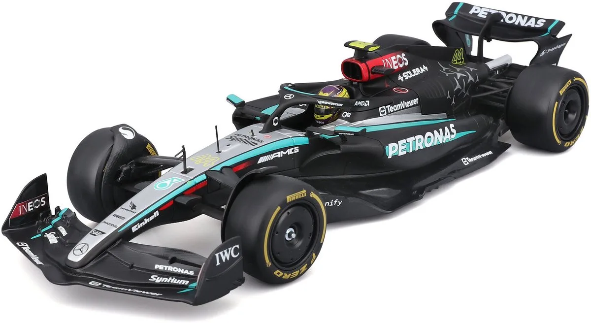 Mercedes-Benz Amg - Modelauto - Schaal 1:24 van Bburago in Zilver, Zwart, Turquoise – productfoto