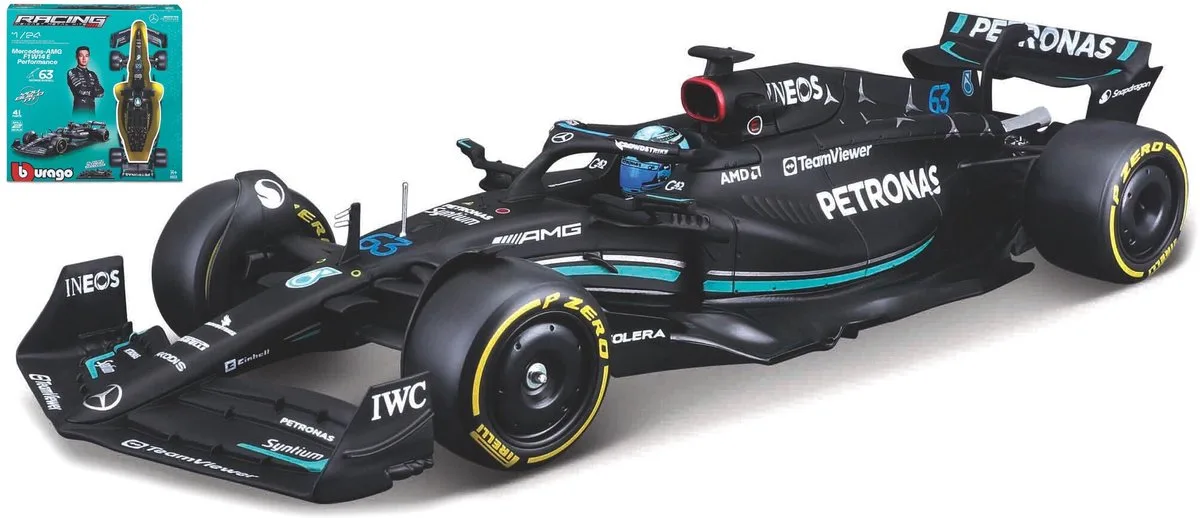Mercedes-Benz Amg - Modelauto - Schaal 1:24 by Bburago in Black, Turquoise – product photo