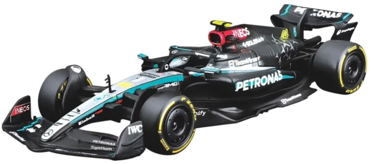 Mercedes-Benz Amg - Modelauto - Schaal 1:43 van Bburago in Zilver, Zwart, Turquoise – productfoto