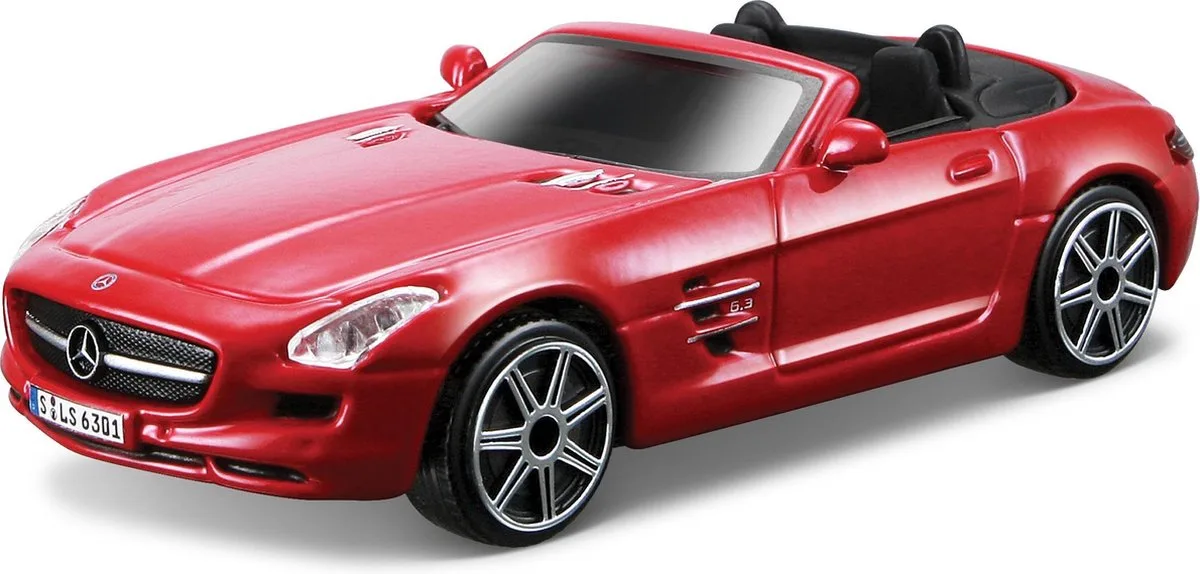 MERCEDES BENZ SLS AMG ROADSTER schaalmodel 1:43 van Bburago in Rood – productfoto