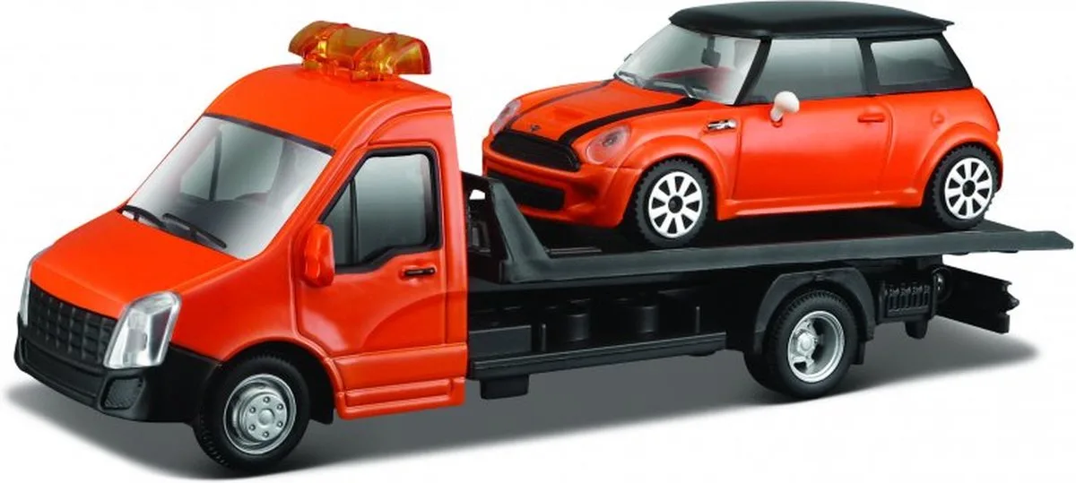 MINI Cooper - Modelauto - Schaal 1:43 de Bburago en Orange, Noir – photo du produit