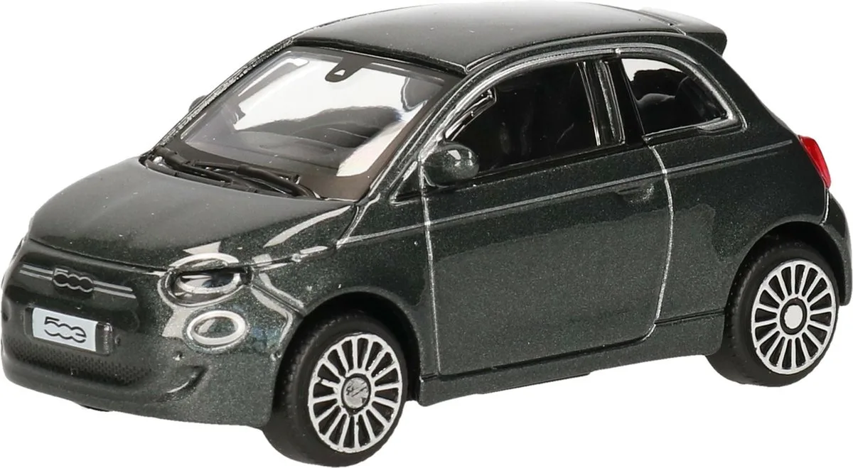 Modelauto Fiat New 500e - La Prima - cabriolet - zwart - 9 cm - schaal 1:43 de Bburago en Gris – photo du produit