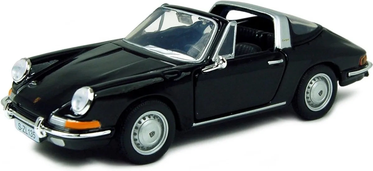 Modelauto Porsche 911 - B Targa - Cabriolet - 1967 - schaal 1:32 - speelgoedauto de Bburago en Noir – photo du produit