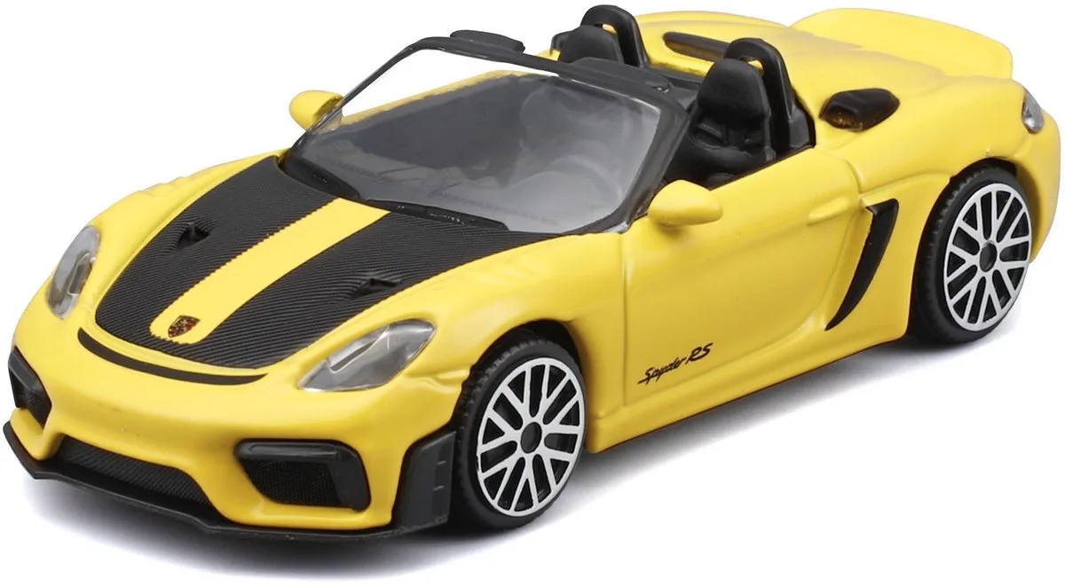 Porsche 718 - Modelauto - Schaal 1:43 von Bburago in Gelb, Schwarz – Produktfoto
