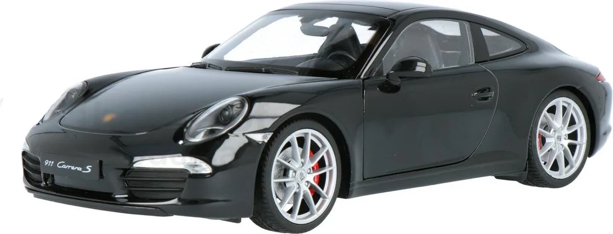 Porsche 911 Carrera S (20 cm) 1/24 Bburago - Modelauto - Schaalmodel - Modelauto - Miniatuurauto - Miniatuur autos van Bburago in Zwart – productfoto