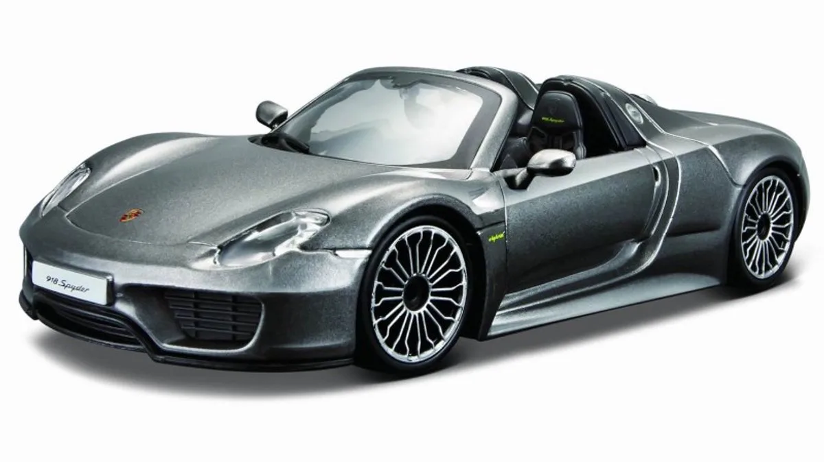 Porsche 918 Spyder grafiet 1:24 model Bburago 21076 van Bburago in Grijs – productfoto