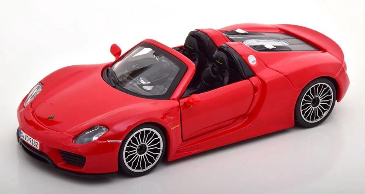 Porsche 918 Spyder - Modelauto - Schaal 1:24 de Bburago en Rouge – photo du produit