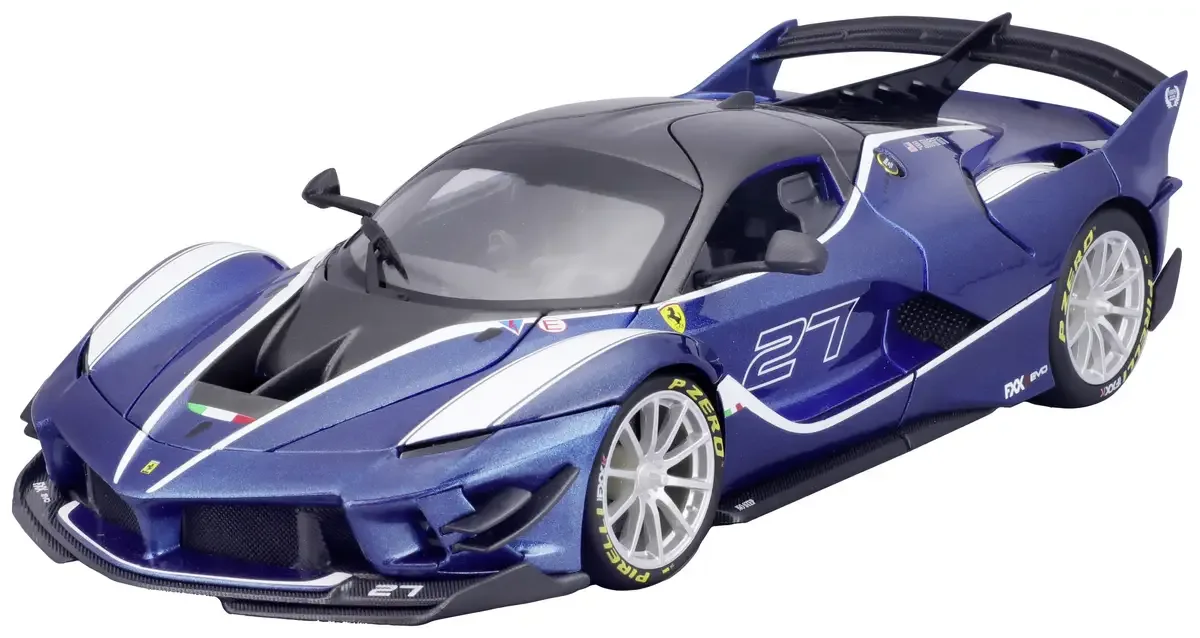 R&P FXX-K EVO, blau #27 1:18 Auto fra Bburago – produktbillede