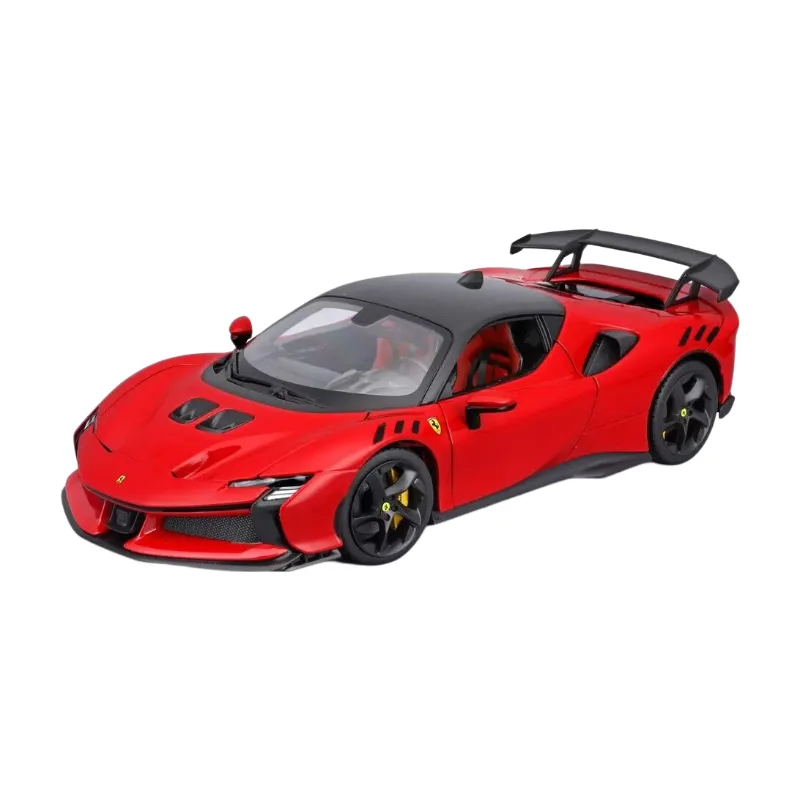 Race & Play 1:18 Ferrari SF90 XX Stradale, Rosso Corsa avec toit noir modèle en métal coulé sous pression från Bburago – produktbild