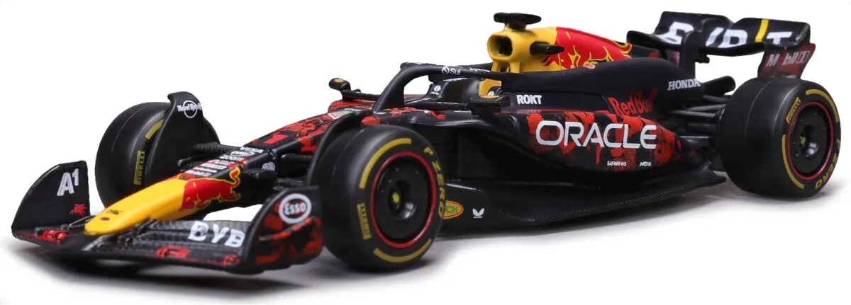 Red Bull Racing RB20 - #1 Max Verstappen - Formule 1 2024 - British GP Silverstone - schaalmodel - modelauto - schaal 1:43 - Limited Edition van Bburago in Donker Blauw, Rood, Geel – productfoto