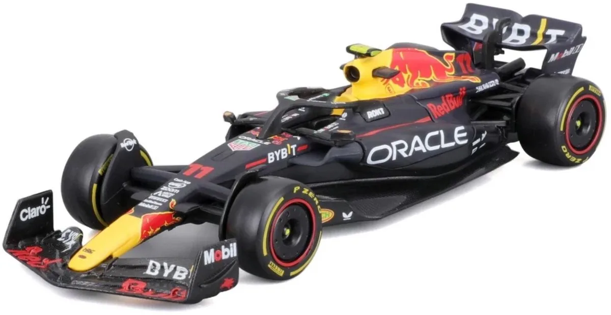 Red Bull RB19 #1 Max Verstappen Season 2023 van Bburago in Rood – productfoto