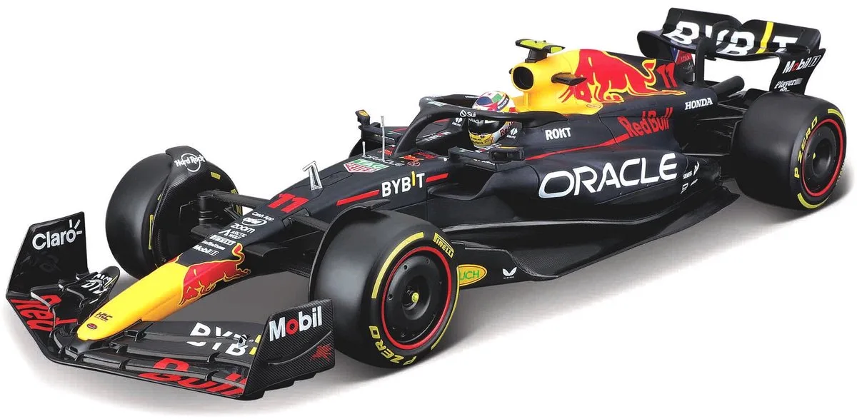 Red Bull Rb19 - Modelauto - Schaal 1:18 von Bburago in Donker blauw, Rot, Gelb – Produktfoto