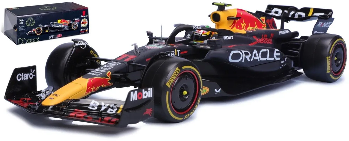 Red Bull Rb19 - Modelauto - Schaal 1:24 från Bburago i Donker blauw, Röd, Gul – produktbild