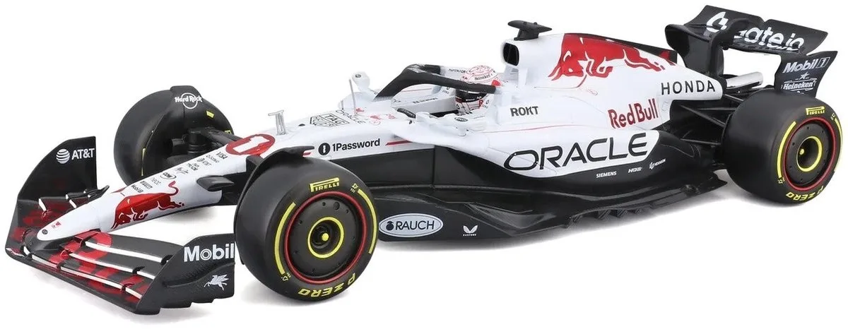 Red Bull RB21 - #1 Max Verstappen - Formule 1 2025 - Winnaar Japan GP - speciale witte livery - schaalmodel - modelauto - schaal 1:18 de Bburago en Blanc – photo du produit