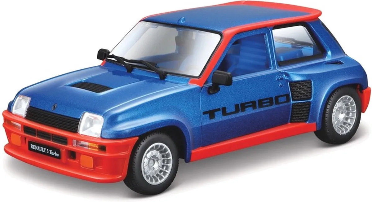 Renault 5 TURBO 1982 1:24 blauw/rood van Bburago in Blauw – productfoto