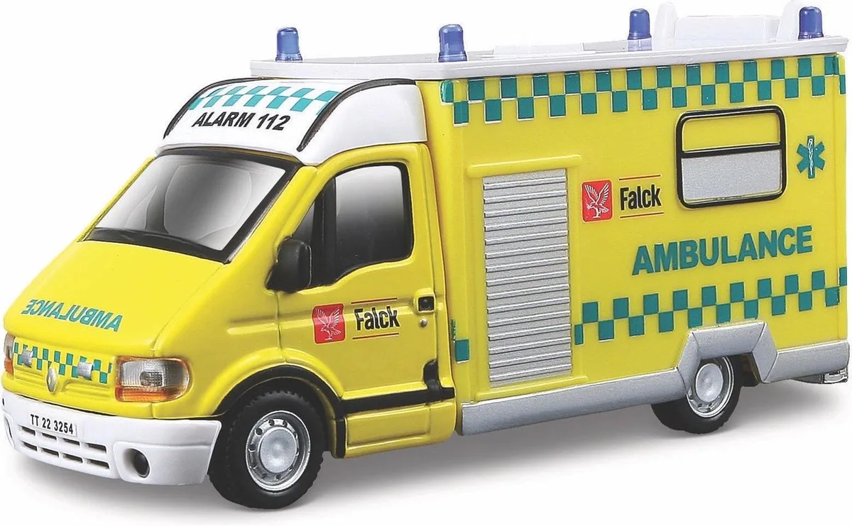 Renault Master - Modelauto - Schaal 1:50 by Bburago in Red, White, Yellow – product photo