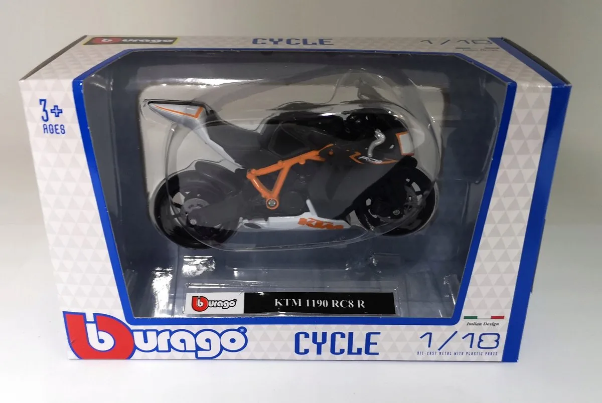 Schaalmodel Motor 1:18 KTM 1190 RC8 R - Metaal de Bburago en Noir – photo du produit