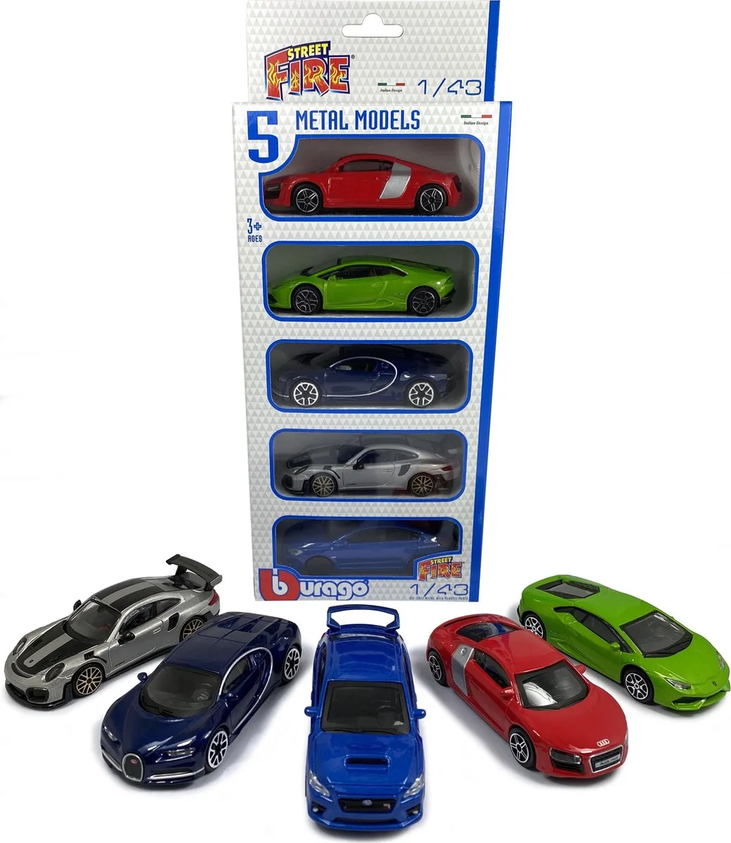 Set - Modelauto - Schaal 1:43 - Div. van Bburago in Div. – productfoto