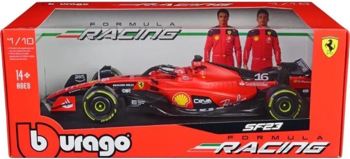 SF-23 - Chalres Leclerc #16 - Season Car 2023 - 1:18 by Bburago in Red – product photo