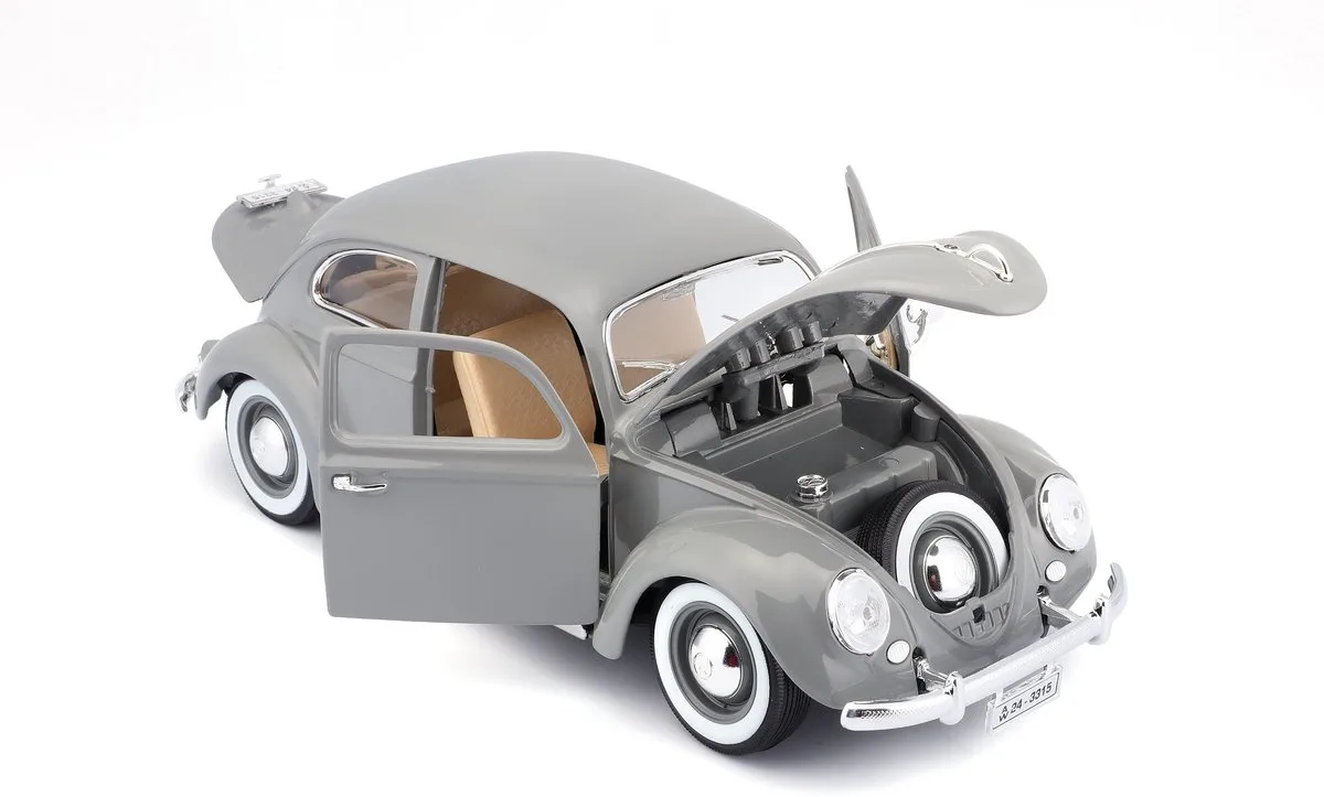 Volkswagen Kever Beetle modelauto 1:18 Bburago de Bburago en Gris – photo du produit