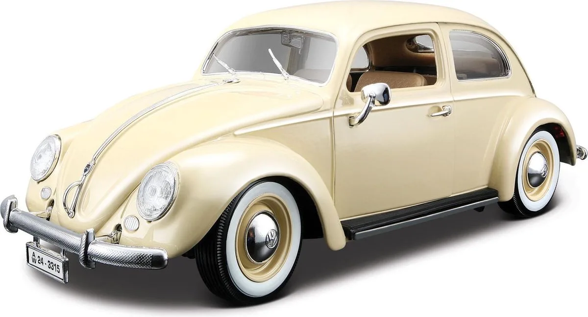 Volkswagen Kever - Modelauto - Schaal 1:18 de Bburago en Beige – photo du produit