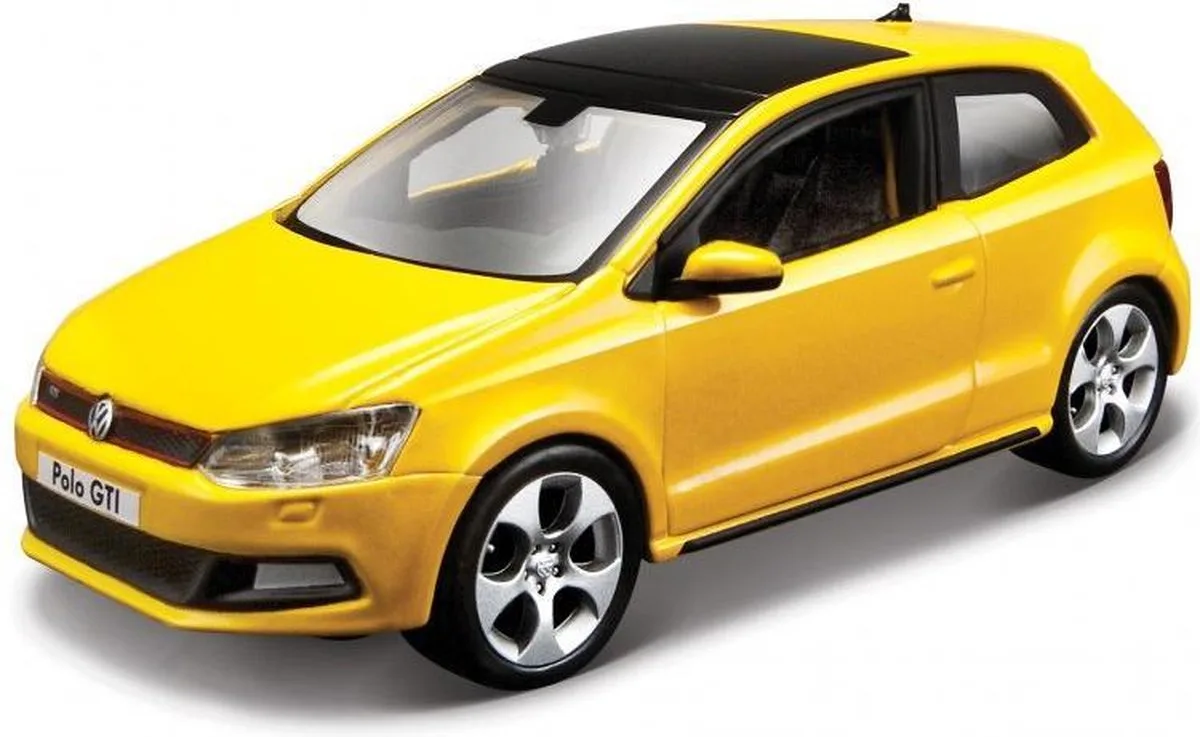 VW POLO MARK 5 GTI 1:32 modelauto schaalmodel by Bburago in Yellow – product photo