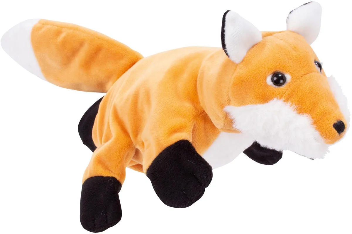 Handpuppe Fuchs von Beleduc in Orange, Schwarz, Weiß – Produktfoto