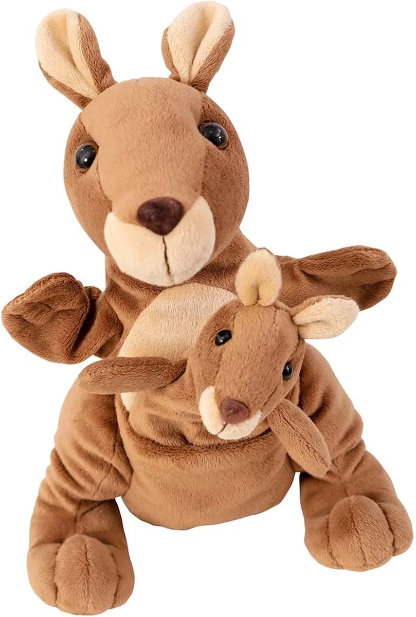 Handpoppen kangoeroes van Beleduc in Meerkleurig – productfoto