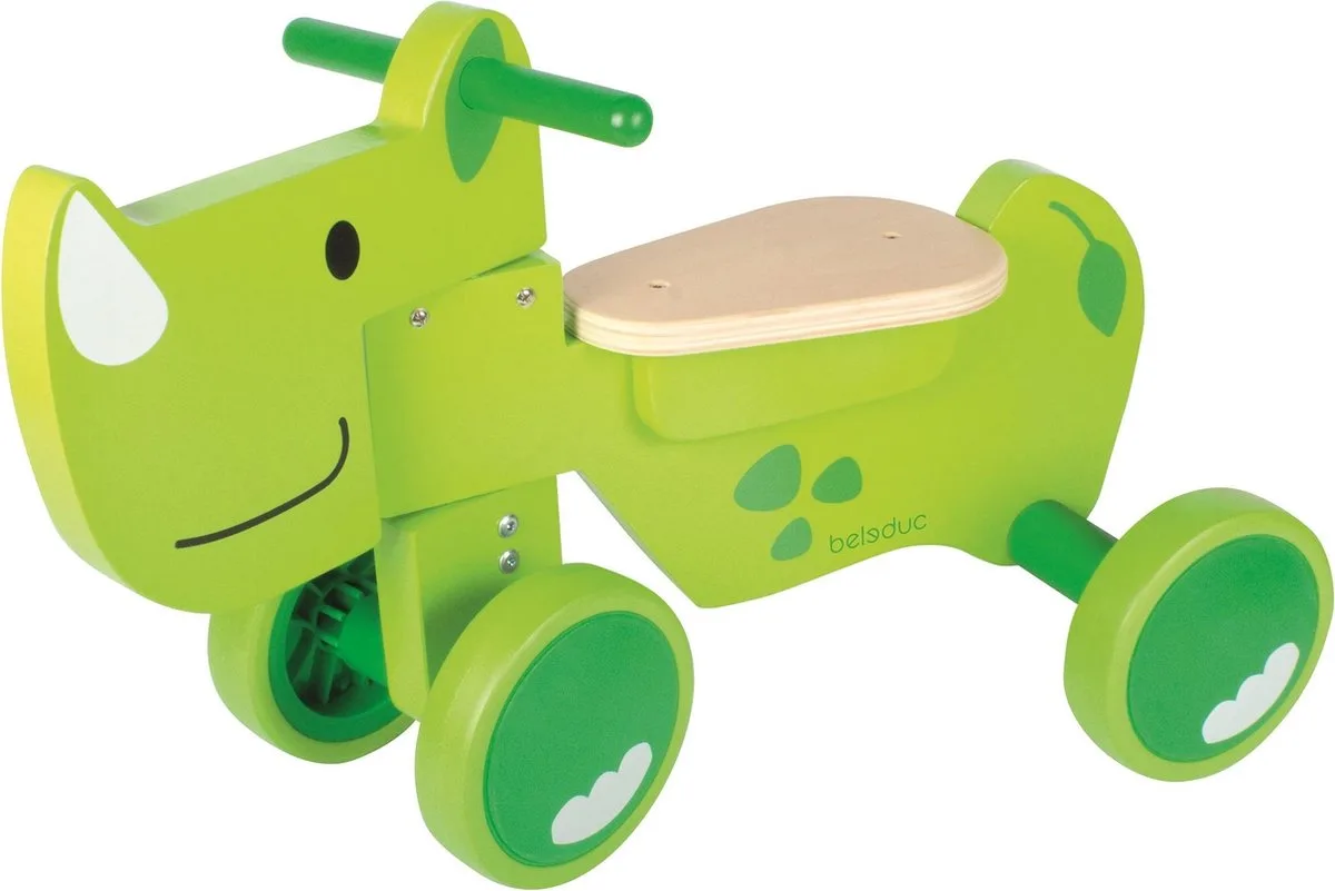 Houten Loopfiets Speedy Rhino - Loopfiets - Jongens en meisjes by Beleduc in Green – product photo