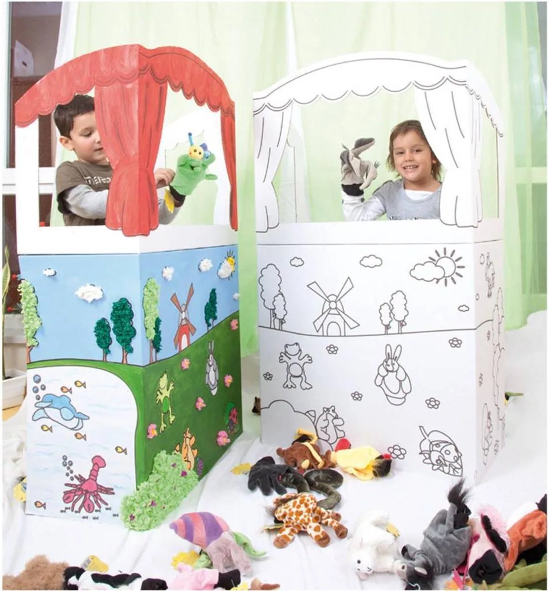 Poppenkast van karton by Beleduc in White – product photo