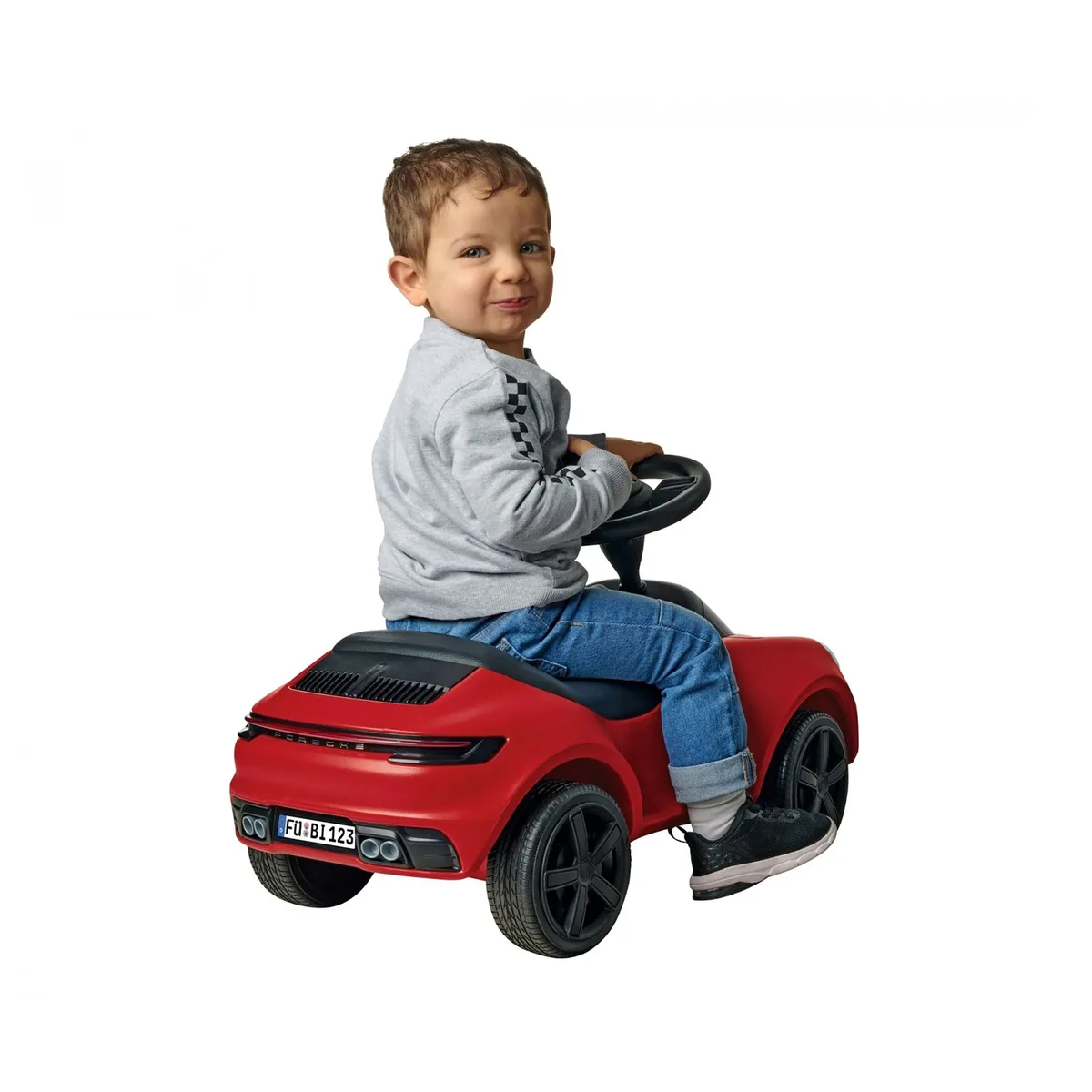 Baby Porsche 911 von BIG in Rot, 70,5 × 33 × 42 mm – Produktfoto