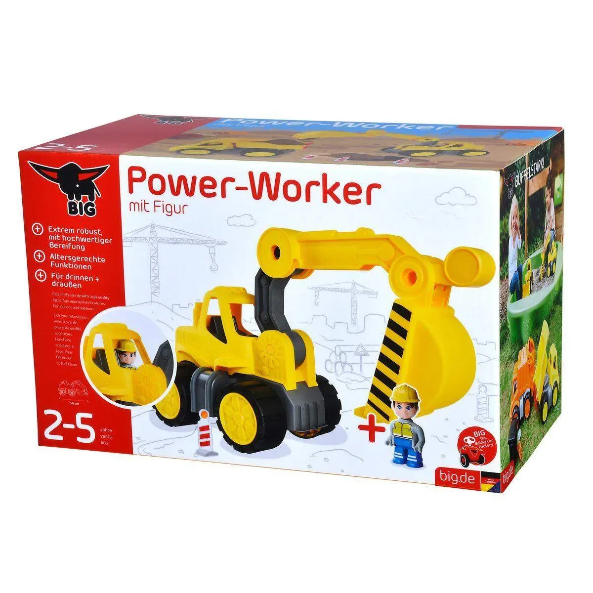 BIG 800054835 Power-Worker Bagger + Figur von BIG – Produktfoto