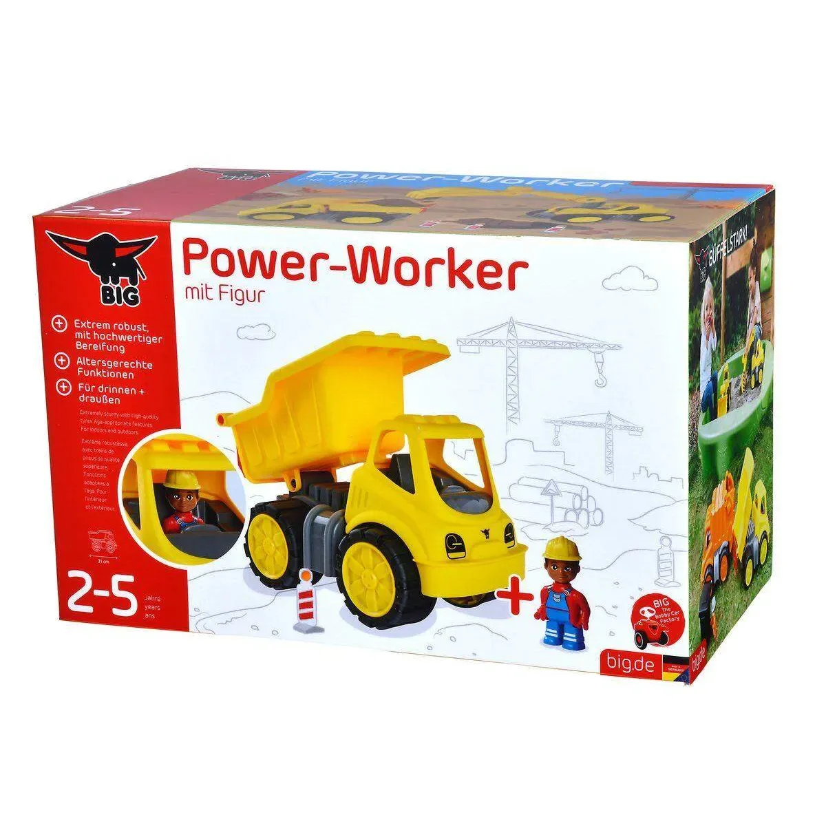 BIG 800054836 Power-Worker Kipper + Figur von BIG – Produktfoto