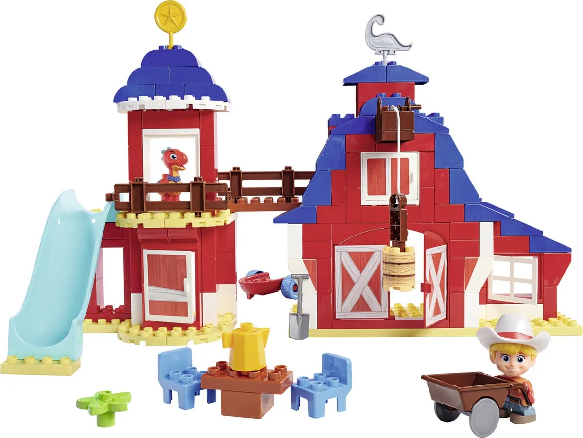 Bloxx Dino Ranch - Clubhouse von BIG in Rot – Produktfoto