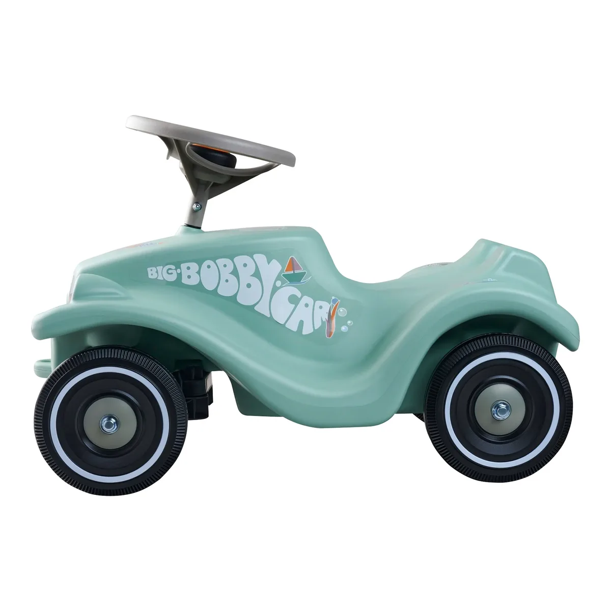 Bobby Car Classic Green Sea von BIG in Grün, 58 × 30 × 38 mm – Produktfoto