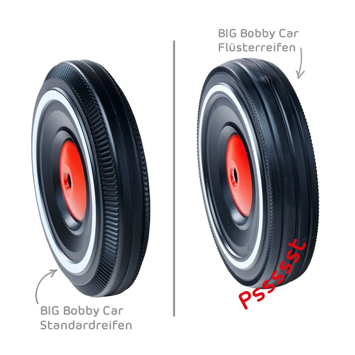 Bobby Car Flüsterräder von BIG in Schwarz – Produktfoto